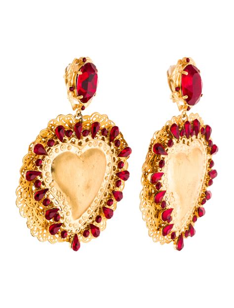 dolce and gabbana heart earrings